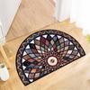Half Round Door Non Slip Absorbent Semi Circle Area Rugs Washable Half Moon Floor Mats For Indoor Outdoor Patio Kitchen Bathroom