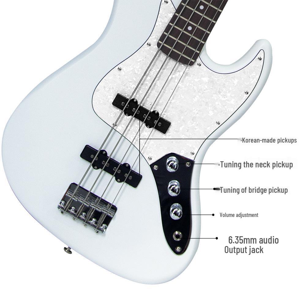 New Adult Electric Bass - Canadian Maple & Poplar with Basswood Body
