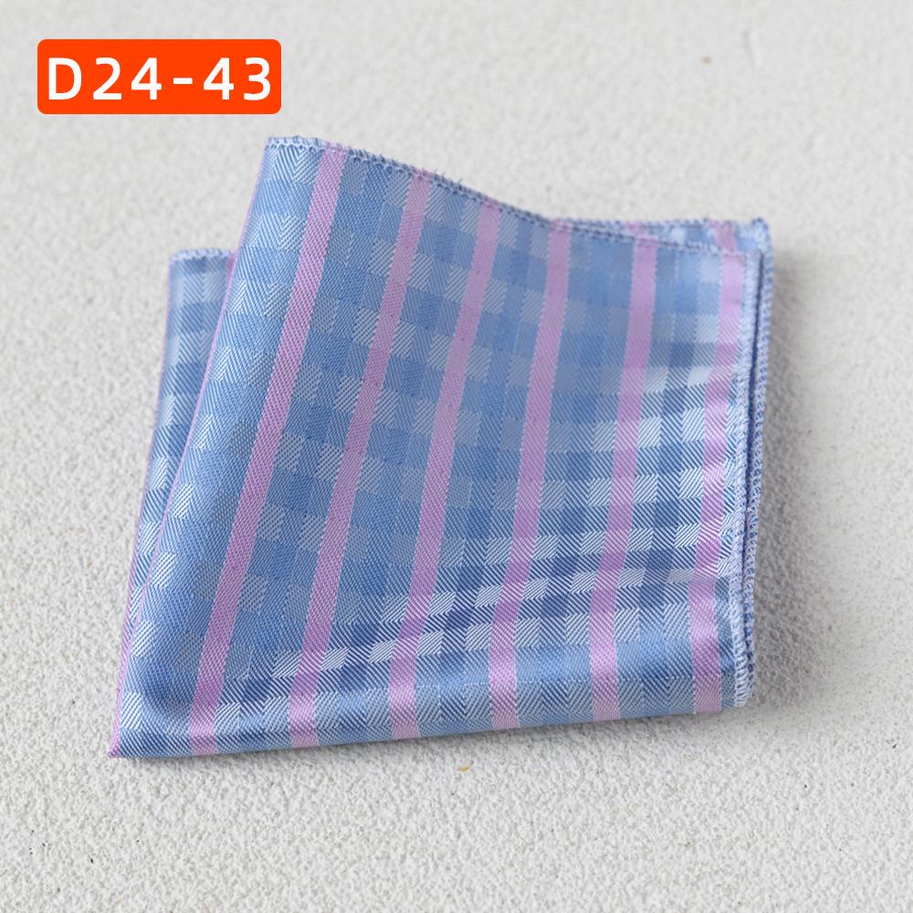 Striped Polyester Silk Pocket Square for Wedding or Business