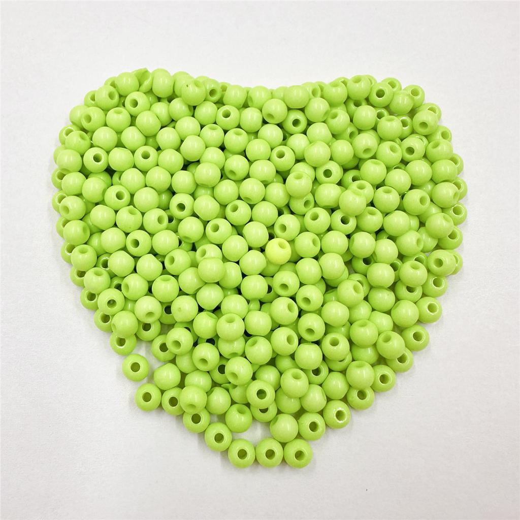500Pcs Handmade Material 4mm Acrylic Soild Colored Loose Beads For Jewelry Making DIY Crafts Jewelry Accessories
