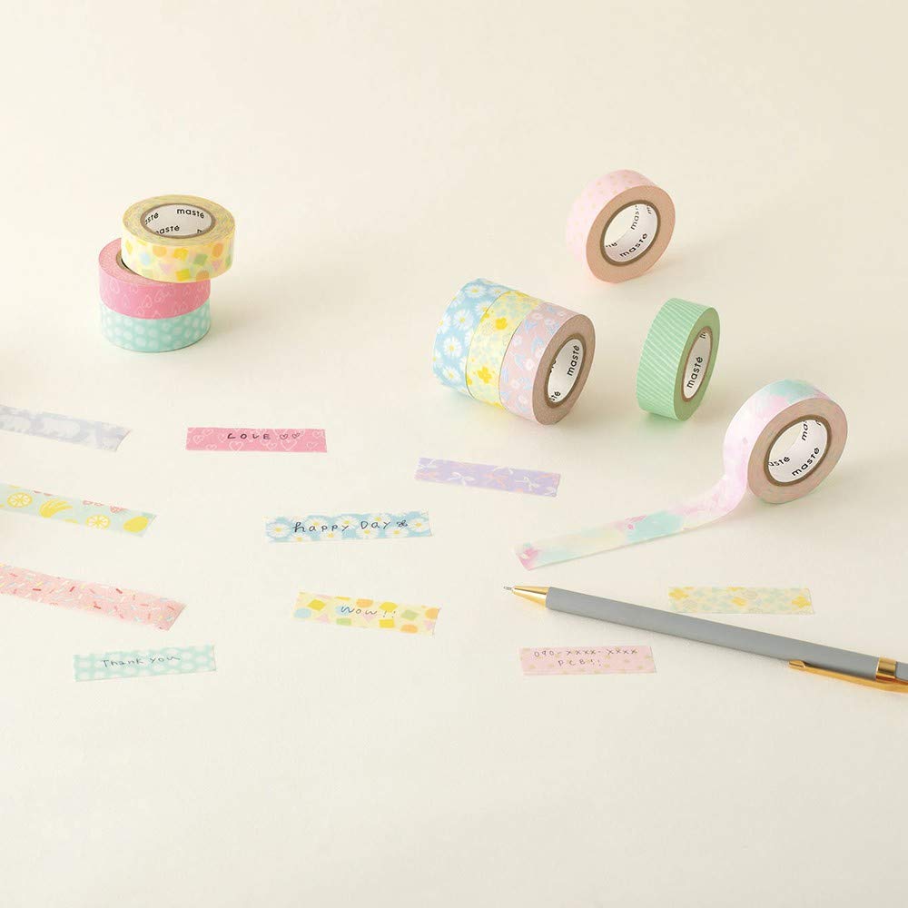 Marks Masking Tape for Small Flower Water-Based Pens, Roll, "Maste," Blue, MST-FA21-G
