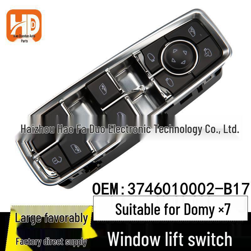 Compatible with Domy X7 High-End Car Glass Lifter Switch 3746010002-B17 Electric Window Button Electric