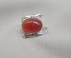 Carnelian Sterling Silver Ring Handmade July Birthstone Jewelry Gemstone Gift for Women