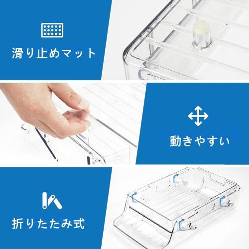 Foldable Can Storage Rack for 500ml Cans, Double-Layered Refrigerator Storage Rack with Space-Saving, Easy-Access Can Dispenser, Transparent Can, Beer