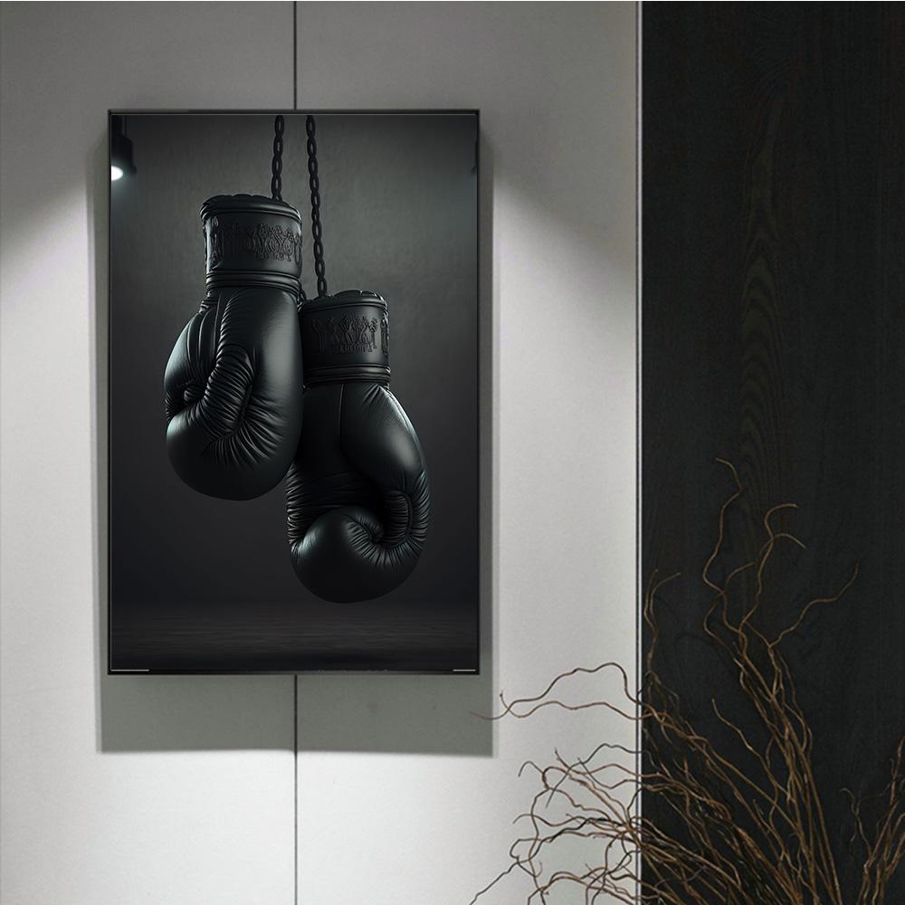 Boxer Boxing Gloves Premium Prints Poster Canvas Painting Modern Wall Art Picture Living Room Bedroom Home Boxing Gym Decoration