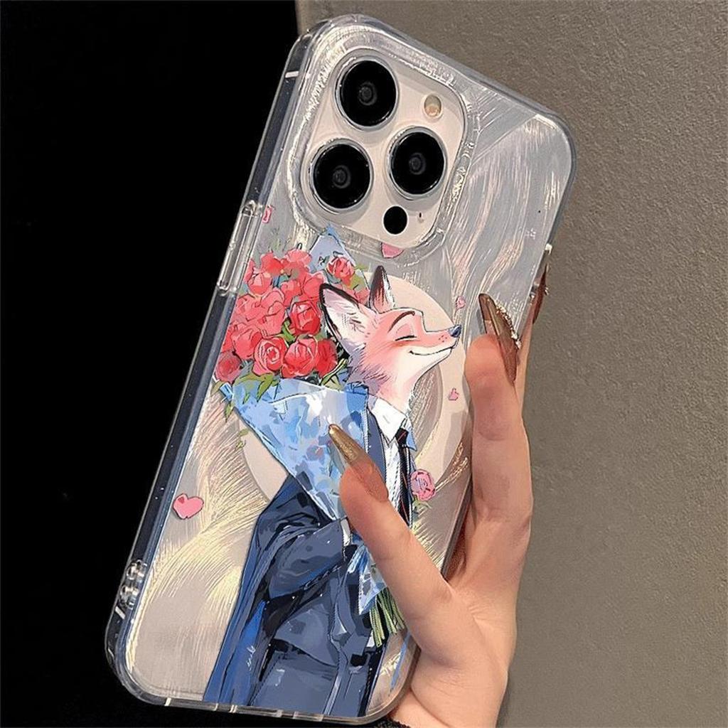 For IPhone Mobile Phone Case Magnetic Ring High-end Strong Magnet for Apple Magnetic Mobile Phone Case Cartoon Cute Personality Ins