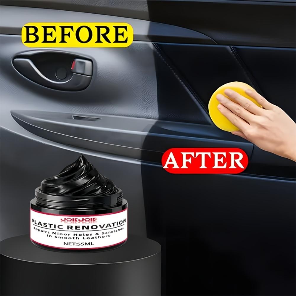 JOKJOK Car Interior Plastic Part Refurbishing Wax - Plastic Part Renewal, Interior Bright Wax, Tire Protection, Prevents Aging,