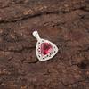 Pink Rubellite Gemstone 925 Stamped Silver Jewelry Zircon Pendant 0.99" For Gift CZP-8-14