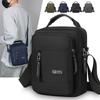 Men's Multifunctional Shoulder Bag Water-Resistant Briefcase Durable Oxford Cloth Business Tote with Multiple Compartments