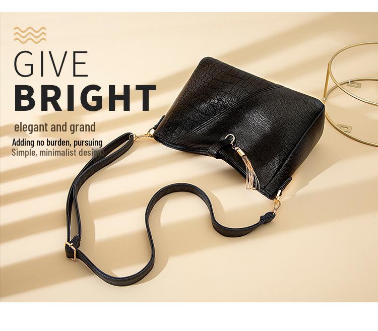 Soft Leather Tassel Crossbody Bag 2025 - Women's Fashion PU Shoulder Tote Bag