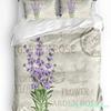 Purple Flower Lavender White Duvet Cover With Pillow Case Custom 3pcs Bedding Set Quilt Cover Double Bed Home Textile