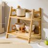 A Two-Tier Storage Rack for Cups, a Mini Shoe Rack, a Laundry Room Shelf, an Ins-Style Rattan-Like Cup Holde