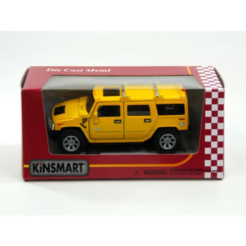 KiNSMART 1:40 Hummer H2 SUV Yellow Window Box 200-527