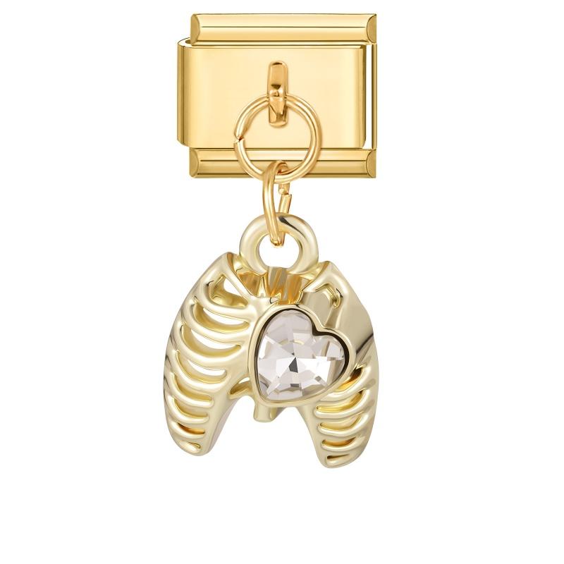 New Vintage Golden Pendant Charm Cat Butterfly Star Tennis Racket Bow Links Fit 9MM Stainless Steel Bracelet Women DIY Making