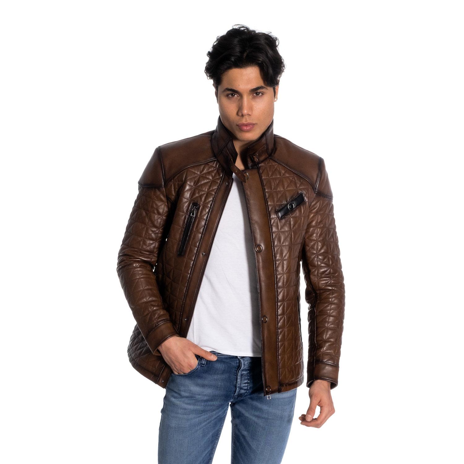 

Кожаный пиджак XS имбирный