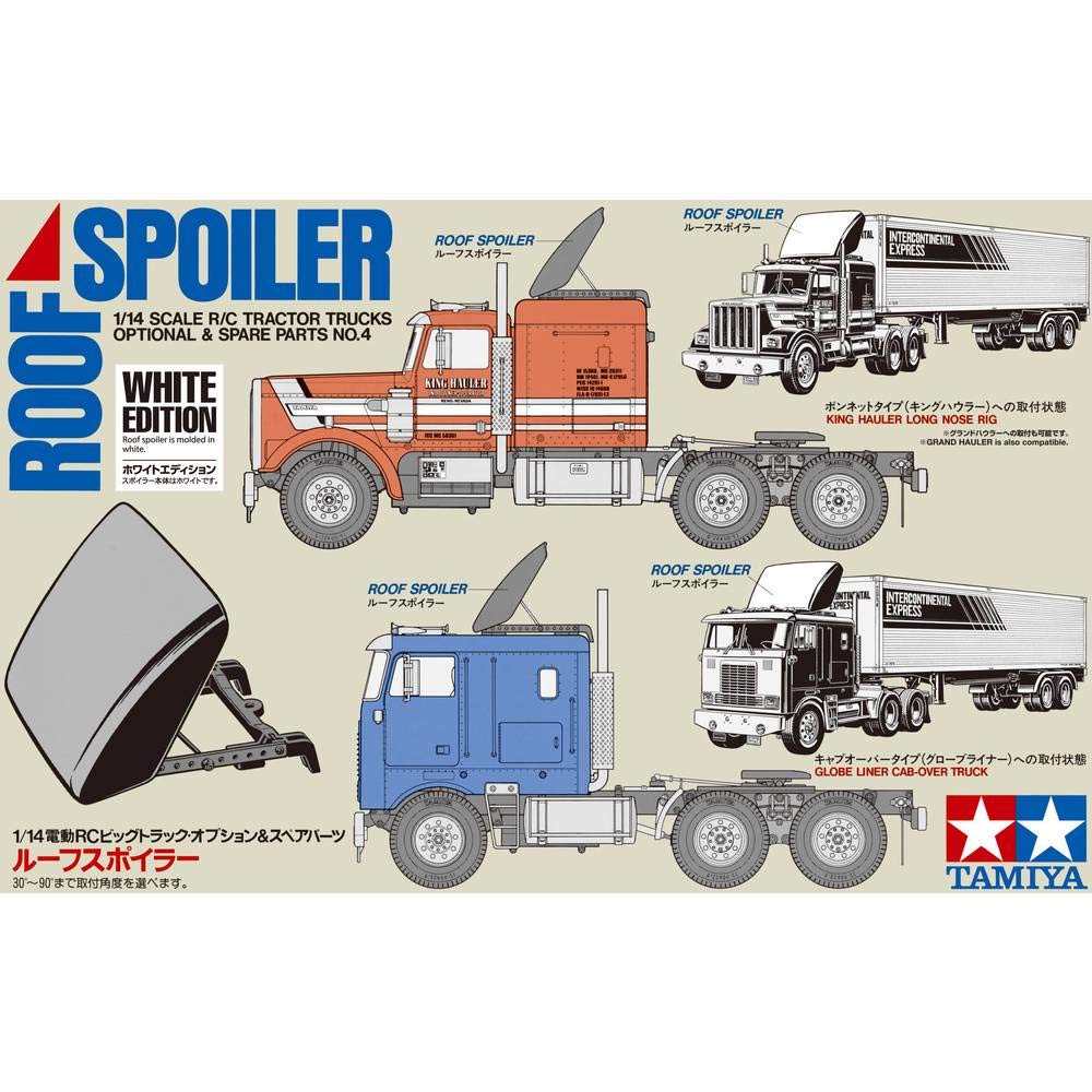 Tamiya Big Truck Option & Ersatzteile Nr.46 TROP.46 Dachspoiler White Edition 56546