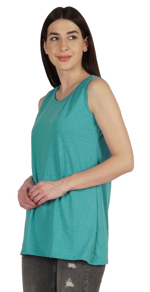 Inkmeso Women  s   Solid Sleeveless Tank Tops Scoop Neck Summer T-shirt Casual