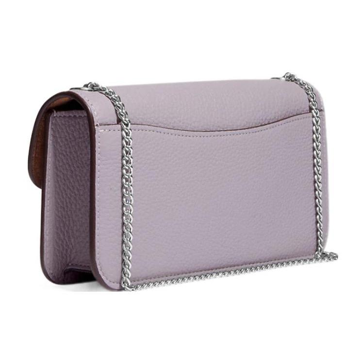 New COACH Morgan Leather Baguette Bag, Shoulder Bag, Crossbody Bag Women's Taro Purple CJ687-SVM4