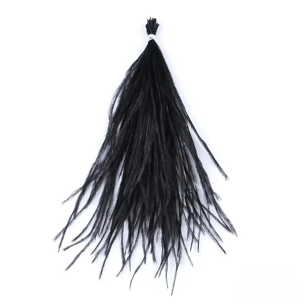 100Pcs Ribbon Tassel Ostrich Feathers DIY 10-15cm Natural Ostrich Feather Multicolor Sewing Costuming Loose Plumas Decorativas