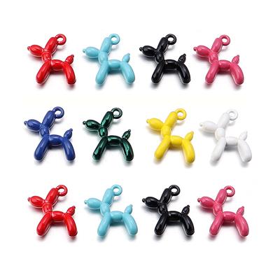 10pcs 18.5x13.5mm 3D Balloon Dog Charms Metal Alloy Colorful Charms Pendant For Jewelry Making DIY Necklace Key Chain Findings