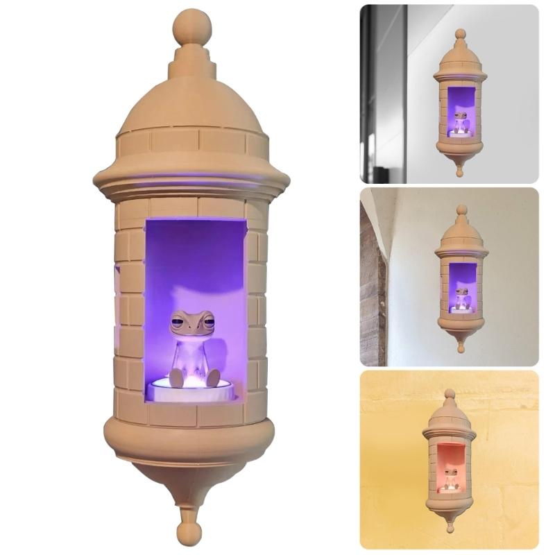 Puerto Rico Themed Coqui Frogs Wall Light Handmade Plastic Sentries Box Design Ambients Glows Perfect For Home Decors Gift