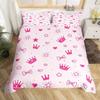 3D Bowknot Print Duvet Cover Set, Cute Bow Heart Pattern Bedding Set, Soft Microfiber Quilt Cover With Pillowcases