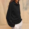 Women's Fashionable Long-sleeved Pullover And Solid-color Sweatshirt