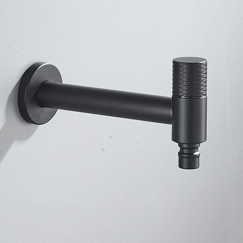Nickel 304 Stainless Steel Washing Machine Faucet Black Wall Mounted Outdoor Exterior Garden Bibcock Bath Toilet Mop Pool Taps