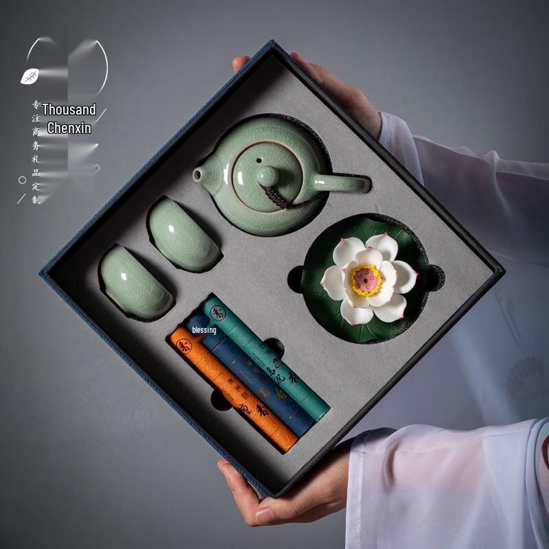 

Vintage Ge Kiln Green Ceramic Tea Set