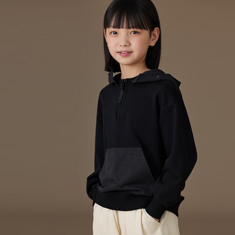 Hacikis Kids  Casual Hooded Pullover Sweatshirt 130