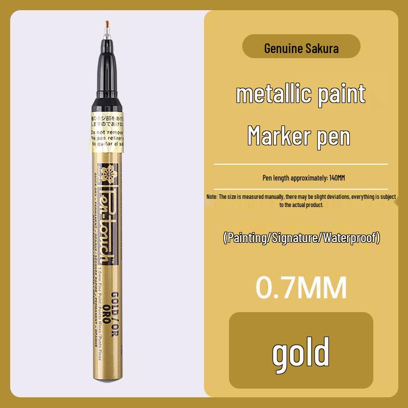 Japan Sakura Gold 2.0mm Paint Pen for Highlighting, Furniture Gilding, and Signature Design