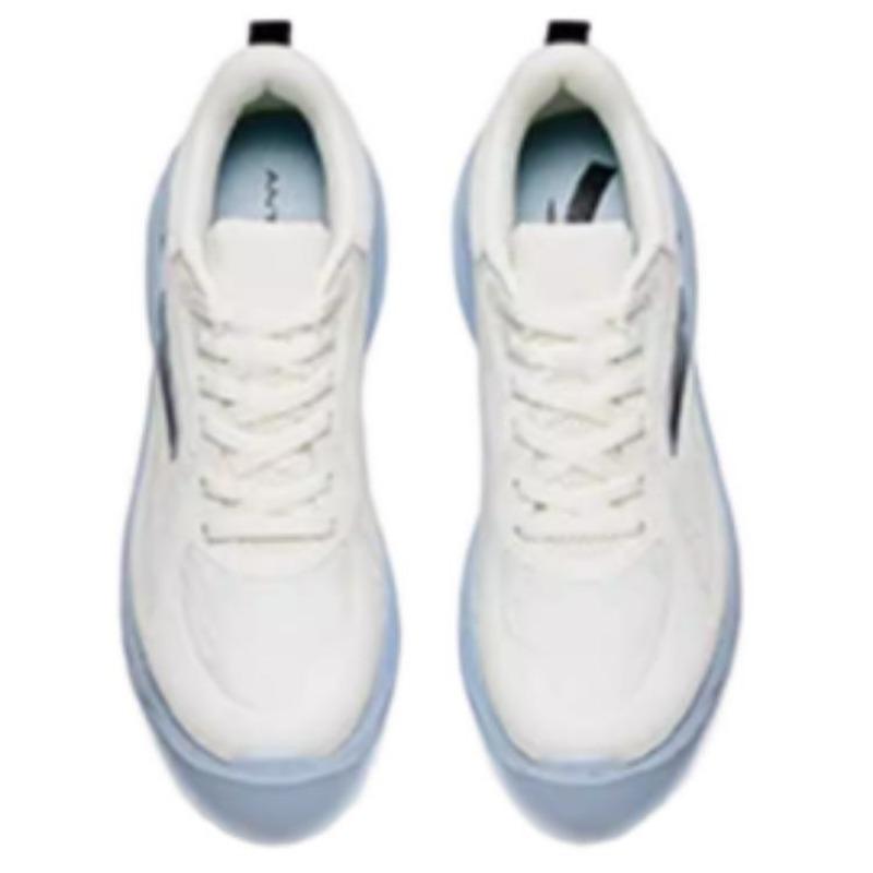 Anta Comfortable Fashionable Versatile Shock Absorbing Non-Slip Low-Top Casual Running Shoes Men Sneaker White Blue 912545531-2