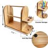 Wooden Yarn Holder Spinning Knitting Tools Yarn Rack Stand Yarn Thread Spool Wool Ball Winder Rotation Spinner Dispenser