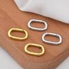 2pcs 18K Gold Filled Oval Carabiner Necklace Clasps Closures Pearl Enhancer Connector Brass DIY Jewelry Necklace Bracelet Making