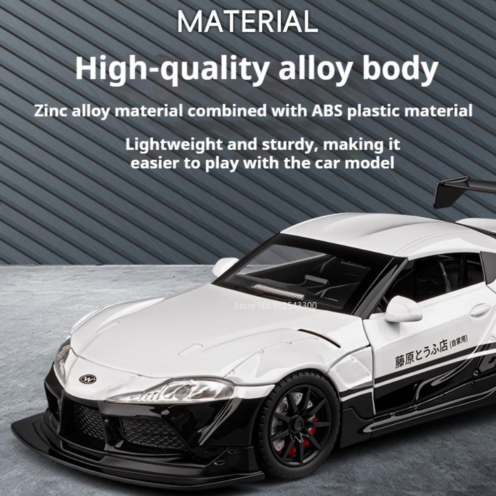 Scale 1:22 Supra LP780 Sports Car Model Toy Doors Opened Alloy Diecast Music Light Pull Back Models Presents for Children