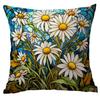 New Vintage Floral Pillowcase Creative Colored Glass Printed Home Sofa Car Cushion Pillowcase