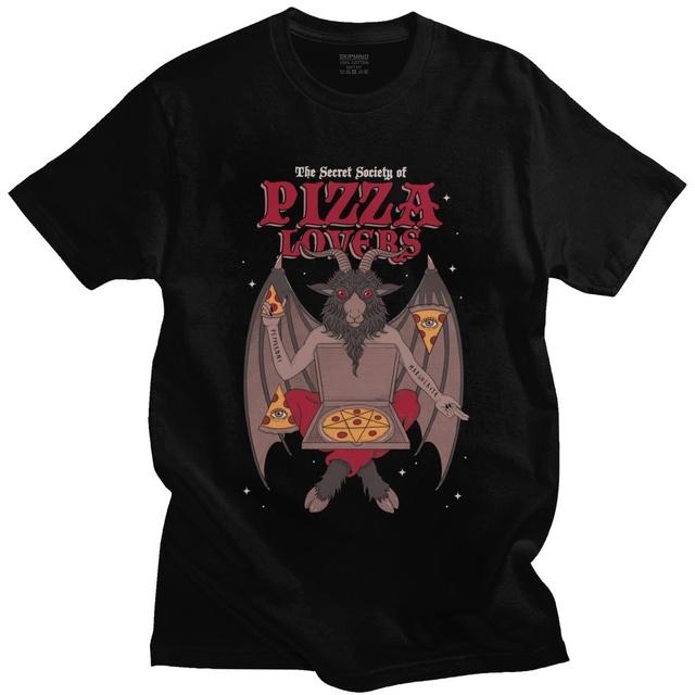 Man T Shirt Funny Baphomet Evil Satan Demon Tops Male Women Harajuku Cartoon GraphicTee Lucifer Goat Tshirt Short Sleeved Tees