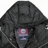Roial Diagonal Zip High Ratio 90 Prozent Daunenjacke Herren XS Schwarz Kapuzenpullover Mehrere Taschen Roial(GEBRAUCHT)
