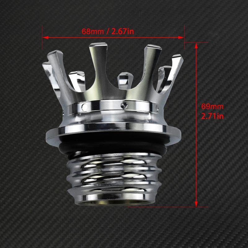 Motocykl Pokrywa Zbiornika Paliwa Korona Czarny/Złoty/Chromowany/Brązowy Nakrętki Paliwa Do Harley Sportser XL883 1200 Touring Dyna Softail FLS FXBB
