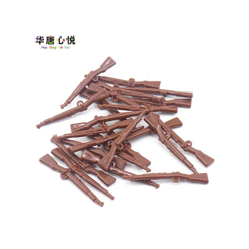 Military Weapon Series War Mauser Rifles 24 Pcs in A Bag Guns Soldiers Battlefield Accessories Toys For Kids Building Blocks
