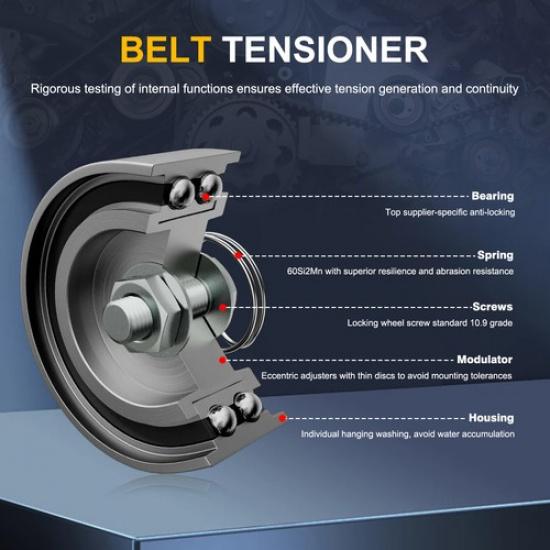 Serpentine Belt + Tensioner w/ Pully for 2014-2018 Nissan Altima Rogue L4 2.5L