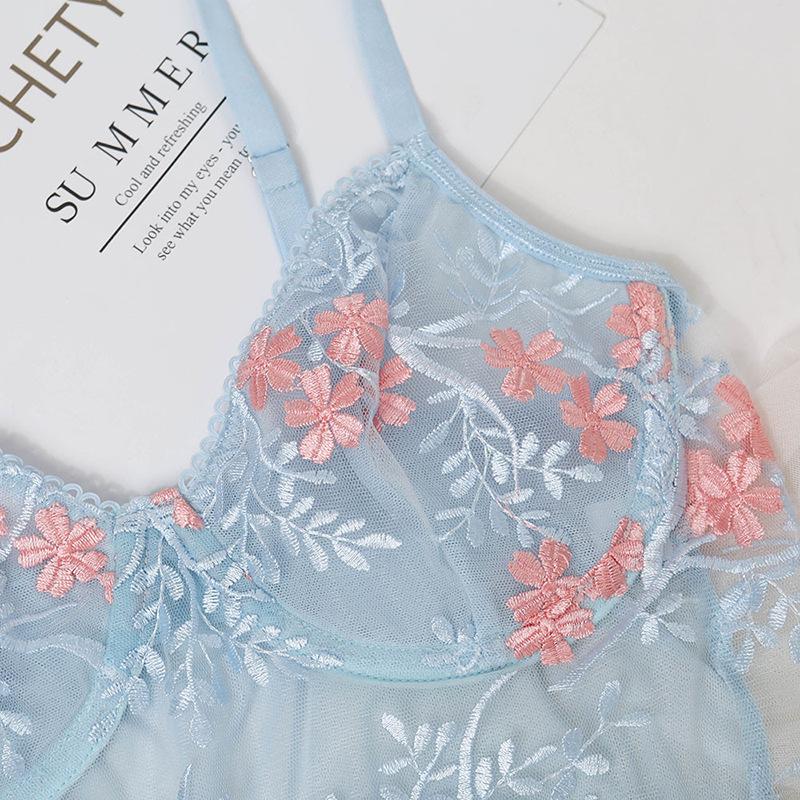 Set di Biancheria Intima Sexy da Donna Ricamato in Pizzo Europeo e Americano