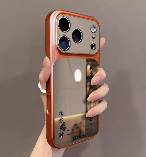 Applicable to iphone11pro everything goes well 11 text large window mobile phone case iPhone11 two-in-one mirror