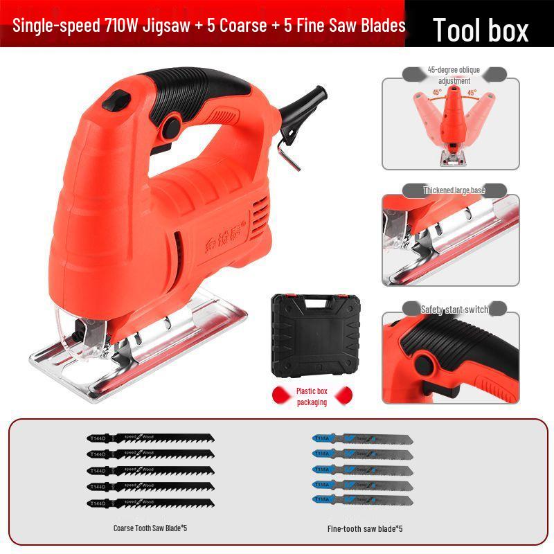 Compact Electric Reciprocating Saw with Jigsaw Conversion Head for Woodworking