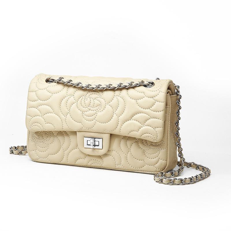 

Женская сумка Diamond Lattice Senior Texture Chain Bag через плечо белый