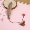 Chinese Style Butterfly Feather Metal Bookmark - Creative Student Gift