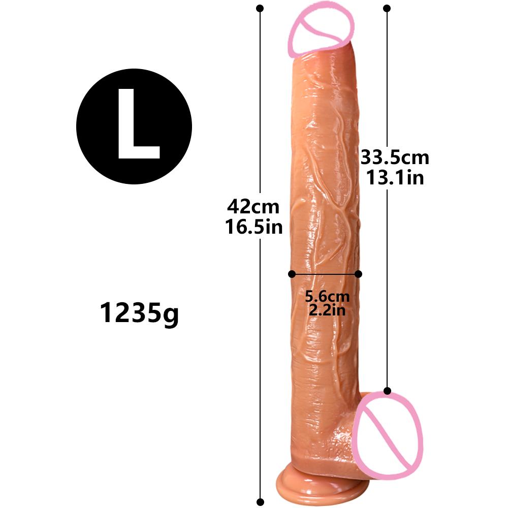Realistic Long Dildo Brown Anal Plug with Suction Cup Big Penis Butt Plug Long Dick Sex Toys for Women men Phallus Anal Dilator