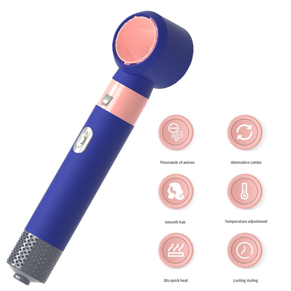 Professional 5-in-1 Hair Dryer Brush Curling Iron with Fast Heating Diffuser & Comb Attachments for Hair Styling