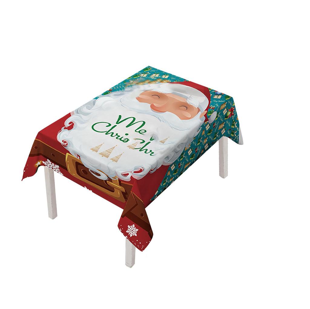 Weihnachts-Tischdecke, bedruckt, rechteckig, Tischdecken-Set, Urlaub, Party, Heimdekoration