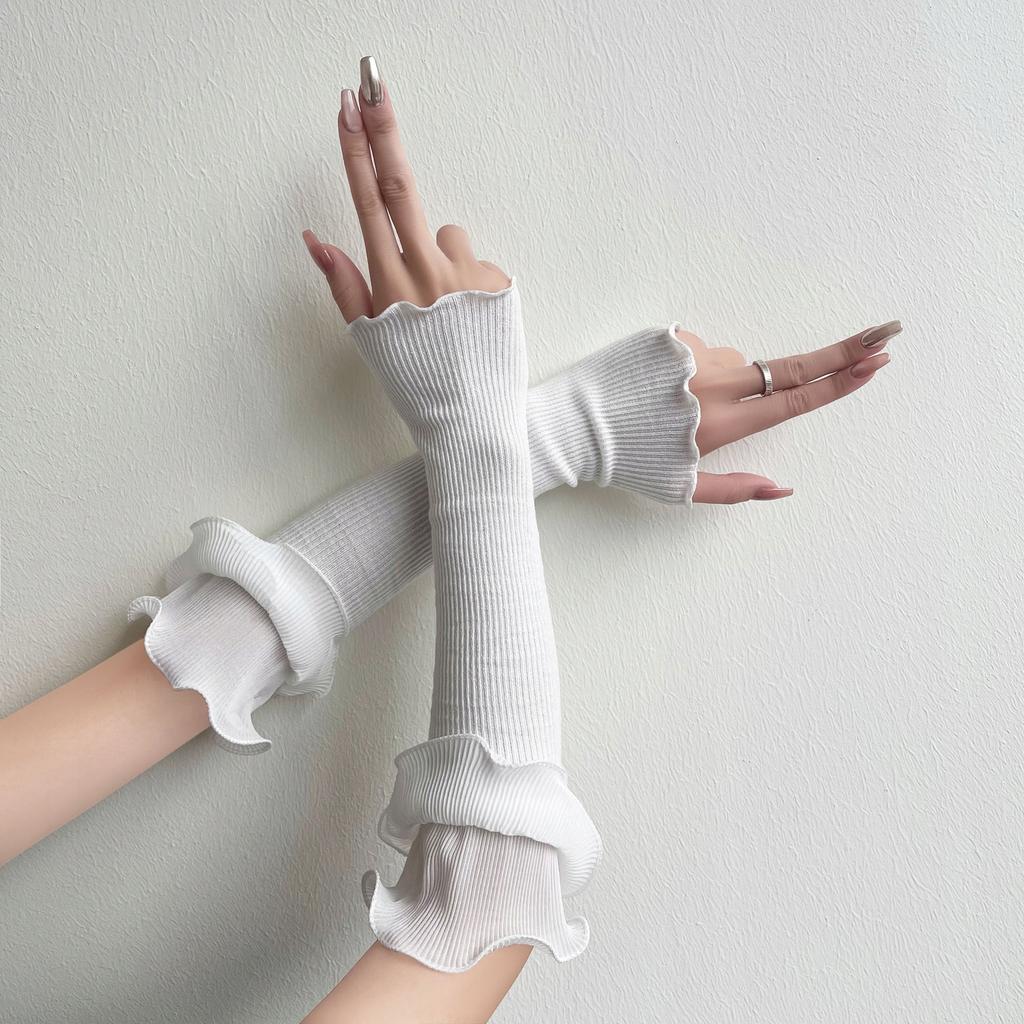 Elegant White False CUFFS SLEEVES Chic Wrist DECORATIONS